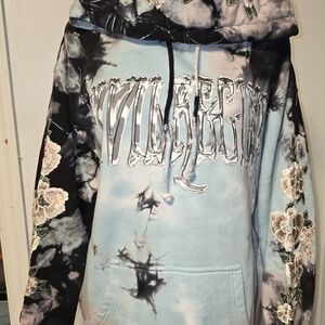 Floral Tie-Dye Hoodie